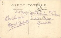 Vintage Postcard Sante Militaria Wound French with their trophies