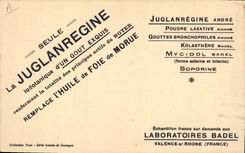 CPA Sante Crepuscule sur l'etang de Leon Publicite Juglanregine lodotanique Huile de foie de morue 