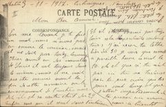 Vintage Postcard Militaria Avignon Quarters Chabran 58eme of infantry