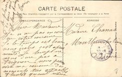 Vintage Postcard Militaria Avignon Quarters Passengers