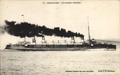 Vintage Postcard Cherbourg Boat the Guichen cruiser