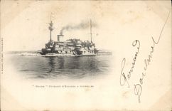 Vintage Postcard Bateau Shakes Armor squadron has turrets