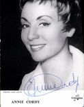 Postal Escrito a mano Annie Cordy