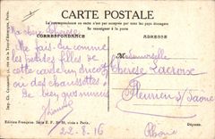 Vintage Postcard Imagination Illustrator Children the knitting of the combatant