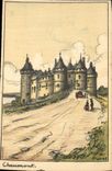 Vintage Postcard Imagination Illustrator Chaumont Castle