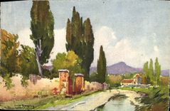 Vintage Postcard Imagination Illustrator Landscape