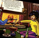 Postal Plato de queso fundido saboyano