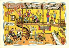 Postal el plato de queso fundido los estudiantes los enamorado muchachos de la esquina los Burgueses