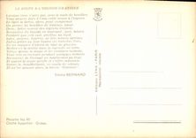 Postal Ingreso de la sopa tiene la cebolla sopa de cebolla gratinada