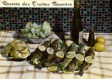 CPM Recette des truites Mariniere 