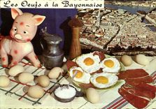 CPM Les oeufs a la Bayonnaise 