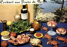 Postal Cóctel a los mariscos