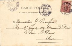 Vintage Postcard Imagination Child five directions touch