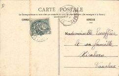 Vintage Postcard Imagination Child Happy new year old woman