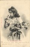 Vintage Postcard Imagination Child five directions sense of smell