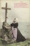 Vintage Postcard Imagination Woman faith
