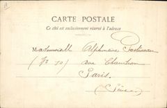 Vintage Postcard Imagination Woman Train New Year's Day 1904