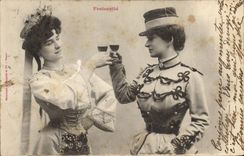 Vintage Postcard Imagination Women Militaria Fraternity