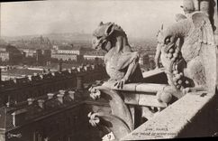 CPA Gargouille Paris Notre Dame 