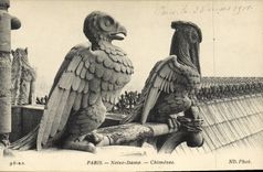 CPA Gargouille Paris Notre Dame Chimeres