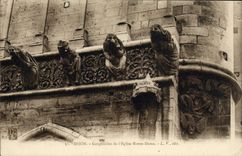 Vintage Postcard Gurgles Dijon Gargouilles of the church Notre Dame