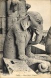 CPA Gargouille Paris Eglise Notre Dame Chimere Elephant