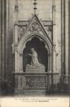 Vintage Postcard Dead Le Mans Interior of the cathedral Tomb of Mr. Bouvier