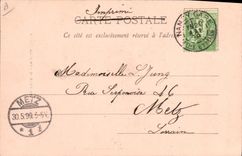 Vintage Postcard Dead Nancy Tomb of Rene II ducal Vault Chart 1899