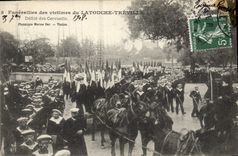 Vintage Postcard Dead Funeral of the victims of Latouche Treville Ravelled of the coffins