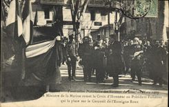CPA Mort Toulon Funerailles des victimes du Iena 