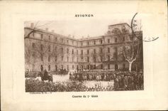 CPA Militaria Avignon Caserne du 7eme Genie 