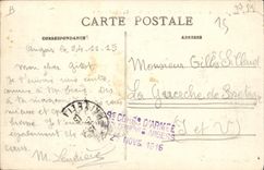 Postal Militaria Angers Construcción de un puente por la Ingeniería cerca de Angers