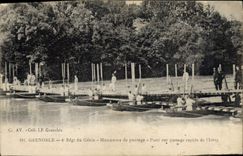 Postal Militaria Grenoble 4me regimiento de la Ingeniería Maniobra de construcción de puentes Puente sobre paso repide de Isere