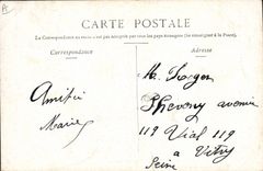 Postal Militaria Maniobras Inspección de los trabajos de un puente de barcos antes del paso de las tropas