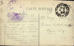 CPA Militaria Versailles Repliement du pont 1er Genie Amarrage des bateaux apres la manoeuvre 