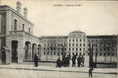 Vintage Postcard Militaria Avignon Quarters 58eme