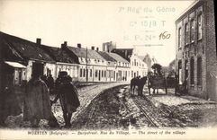 CPA Militaria Woesten Dorpstraat Rue du village 7eme rgt de Genie 