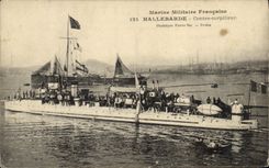 CPA Bateau Hallebarde Contre torpilleur 