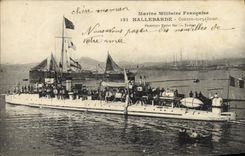 CPA Bateau Hallebarde Contre torpilleur 