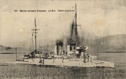 CPA Bateau La Hire Contre Torpilleur 