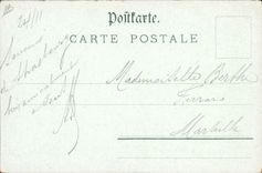 CPA Folklore Alsace Bonheur discret Cigogne Strasbourg