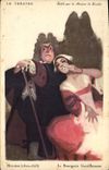 Vintage Postcard Imagination Illustrator the Theater House of Ricqles Molière the middle-class gentleman