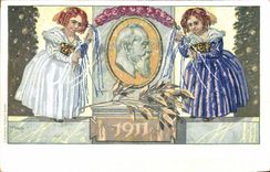 Vintage Postcard Imagination Bayern Illustrator 1911 Children