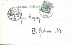 Vintage Postcard Imagination Illustrator Child wife Dog