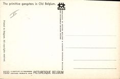 Vintage Postcard primitive Imagination The Illustrator gangsters in Old Belgium Chicago