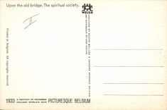 Vintage Postcard Imagination Illustrator Upon the old bridge The negro spiritual society Chicago