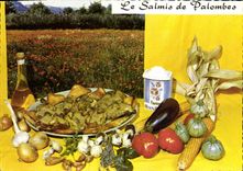 Postal el Guiso de caza menor de pombos