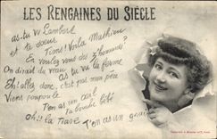 Vintage Postcard Imagination Woman tunes of the century