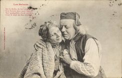 Vintage Postcard Imagination Woman kisses