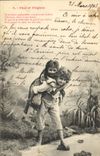 Vintage Postcard Imagination Children Paul and Virginia